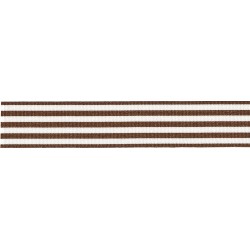 25mm Stripes Ribbon Brown...
